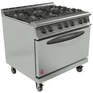 Falcon Dominator Plus Propane Gas Oven Range 6 Burner with Castors G3101D DP927-P