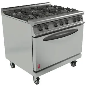 Falcon Dominator Plus Natural Gas Oven Range 6 Burner with Castors G3101D DP927-N