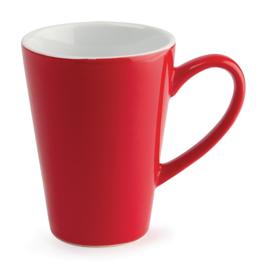 Olympia Cafe Latte Cups Red 340ml (12 Pack) GL486