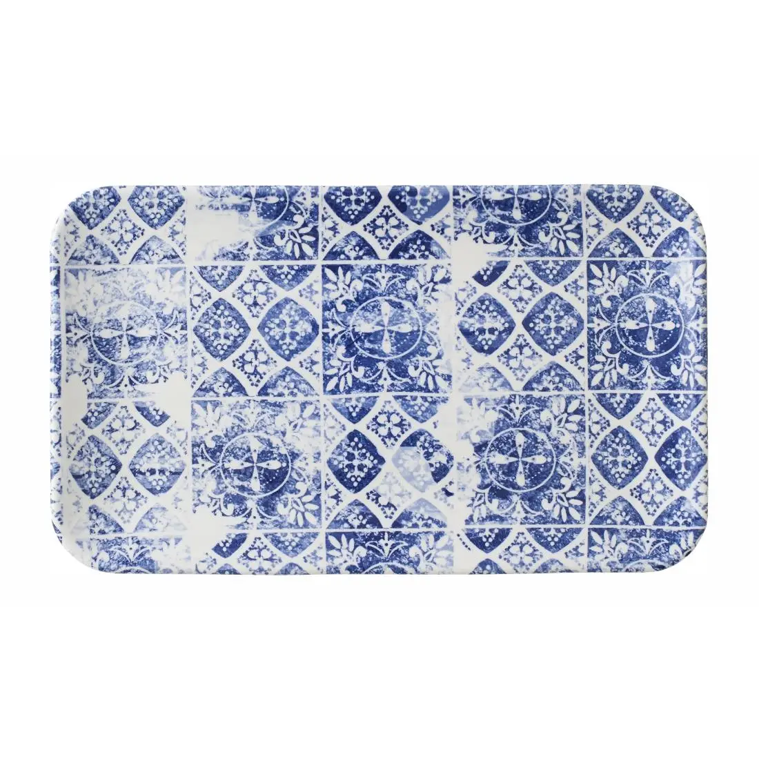 Dudson Makers Collection Organic Rectangular Platters Porto Blue 179mm (12 Pack) DX153