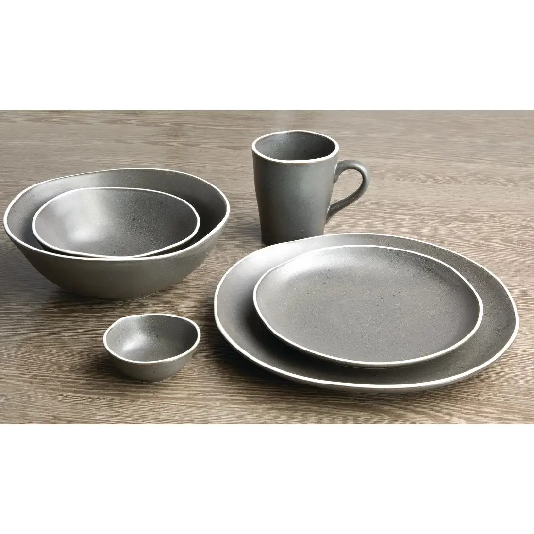 Olympia Chia Small Bowls Charcoal 155mm (6 Pack) DR817 - Image 2
