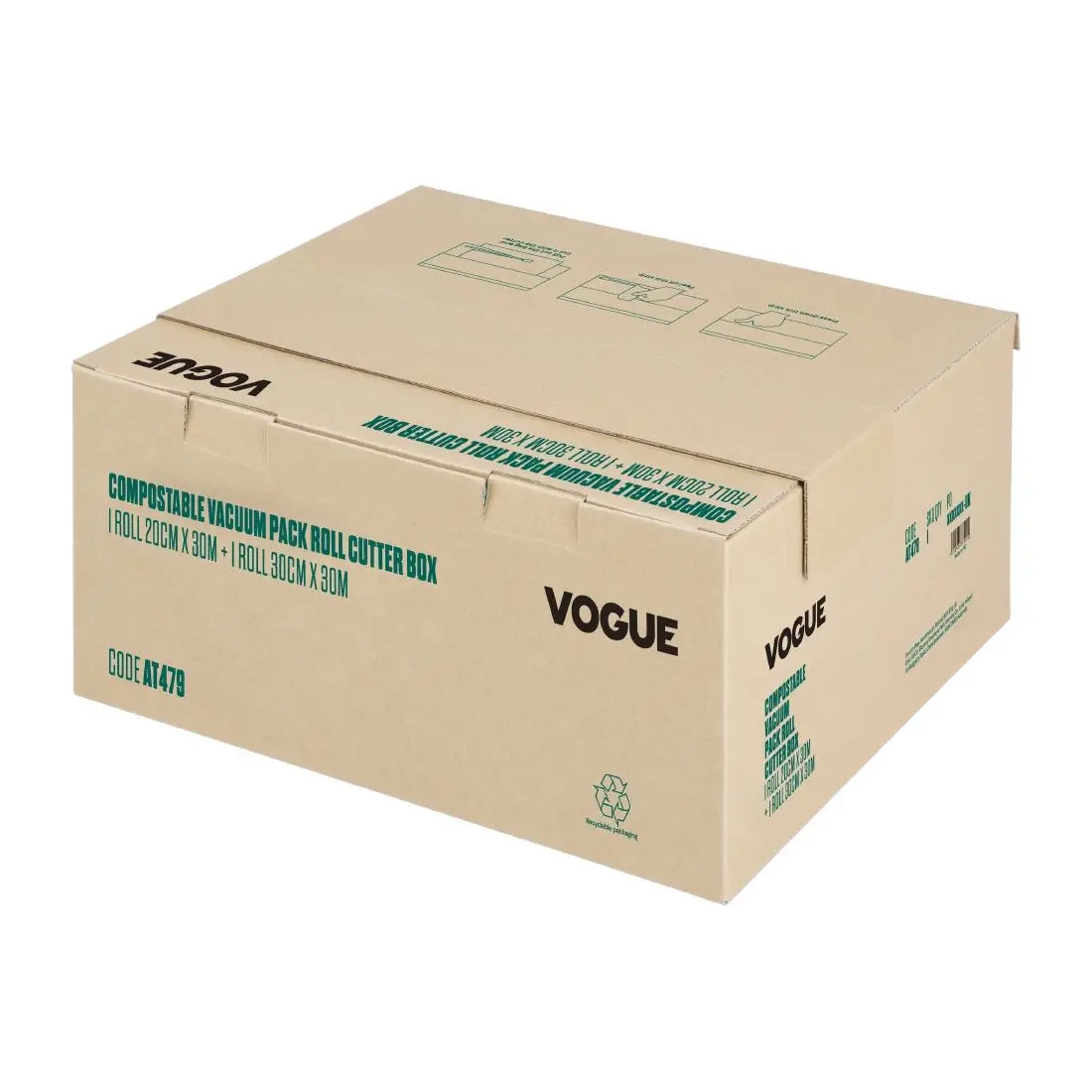 Vogue Compostable Vacuum Pack Roll Cutter Box 200mm & 300mm Twin Pack AT479 - Image 3