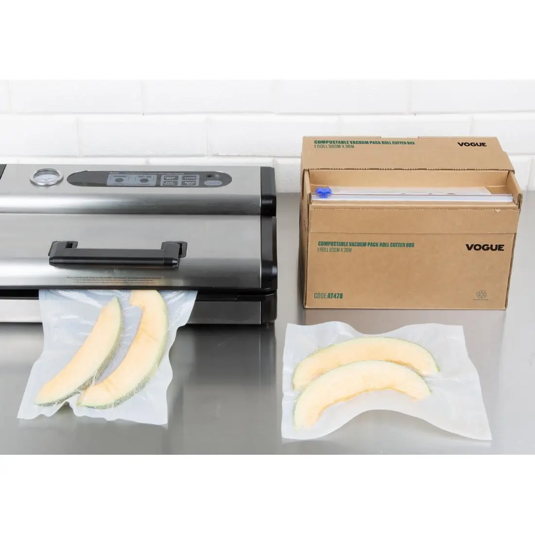 Vogue Compostable Vacuum Pack Roll Cutter Box 200mm & 300mm Twin Pack AT479 - Image 7