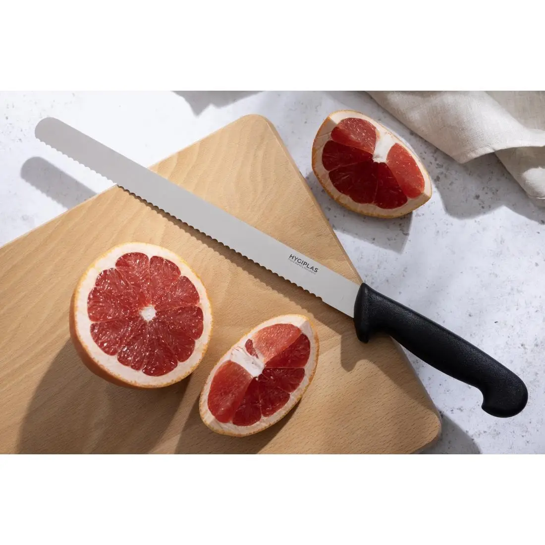 Hygiplas Serrated Slicer Black 30cm C580 - Image 6