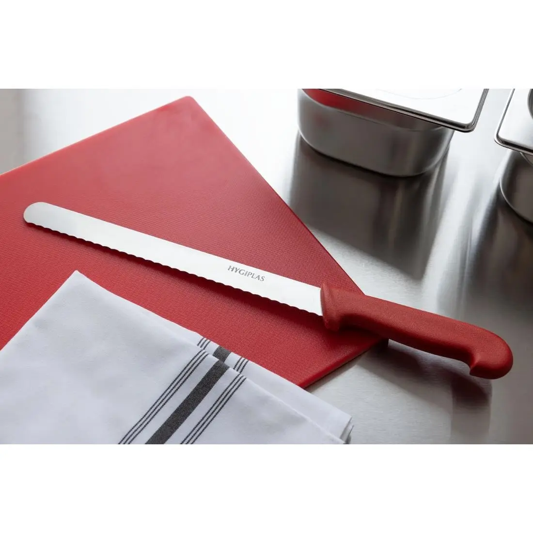 Hygiplas Serrated Slicer Red 25.5cm C897 - Image 5
