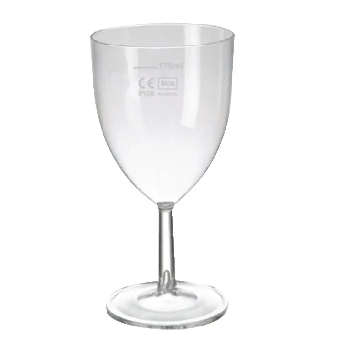 eGreen Polystyrene Wine Glasses 200ml UKCA CE Marked at 175ml (48 Pack) CB876