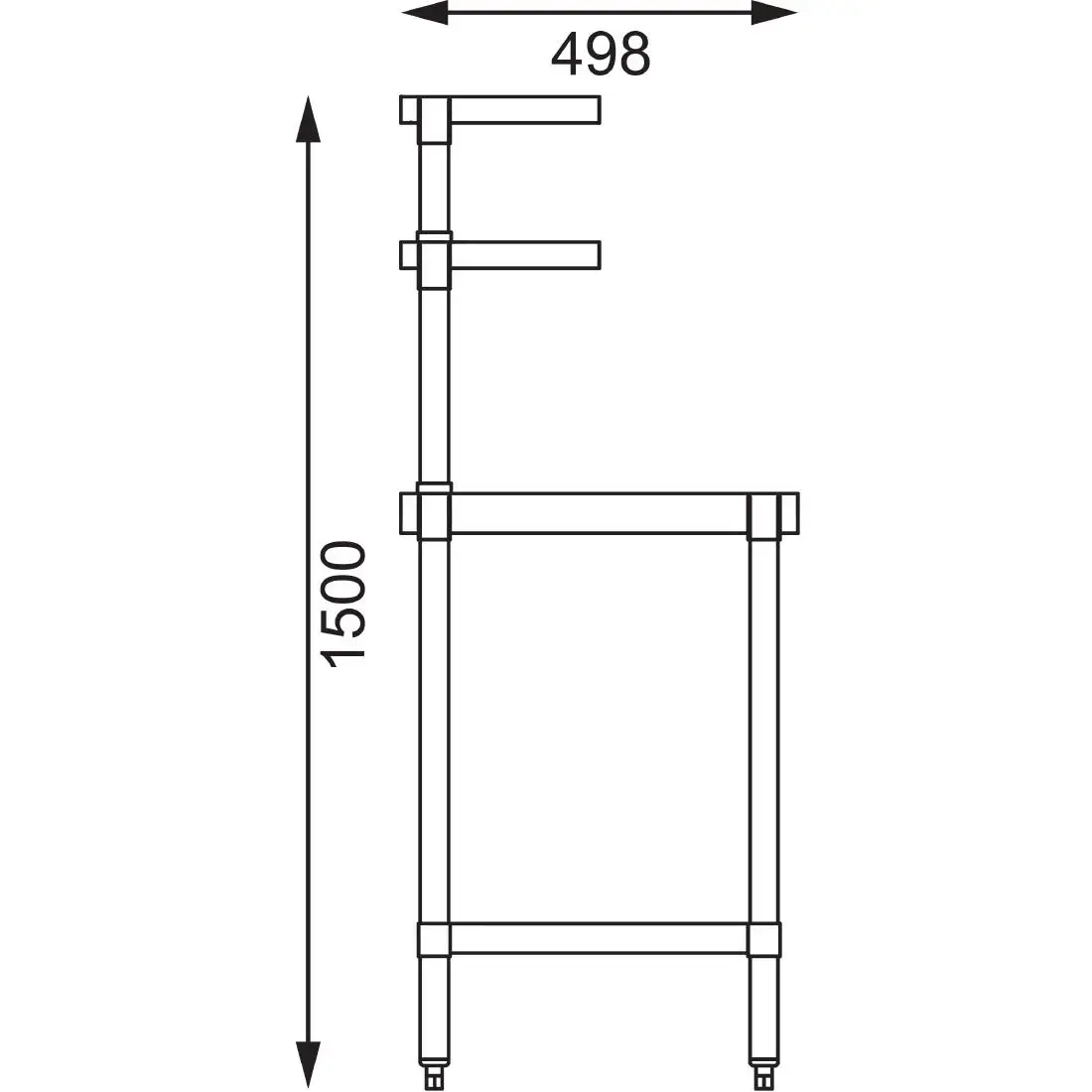 Vogue Stainless Steel Prep Station 1200x600mm CC359 - Image 9