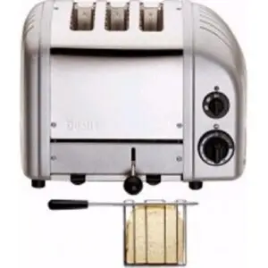 Dualit 2 + 1 Combi Vario 3 Slice Toaster Metallic Silver 31210 CD348