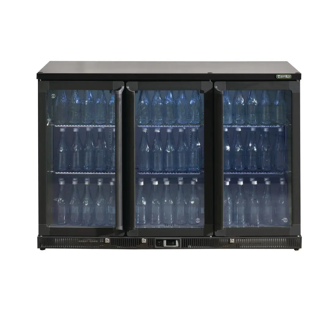 Gamko Bottle Cooler - Triple Hinged Door 315 Ltr Black CE556 - Image 2