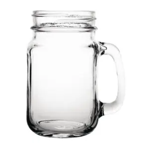 Olympia Handled Jam Jars Glasses 450ml (12 Pack) CE678