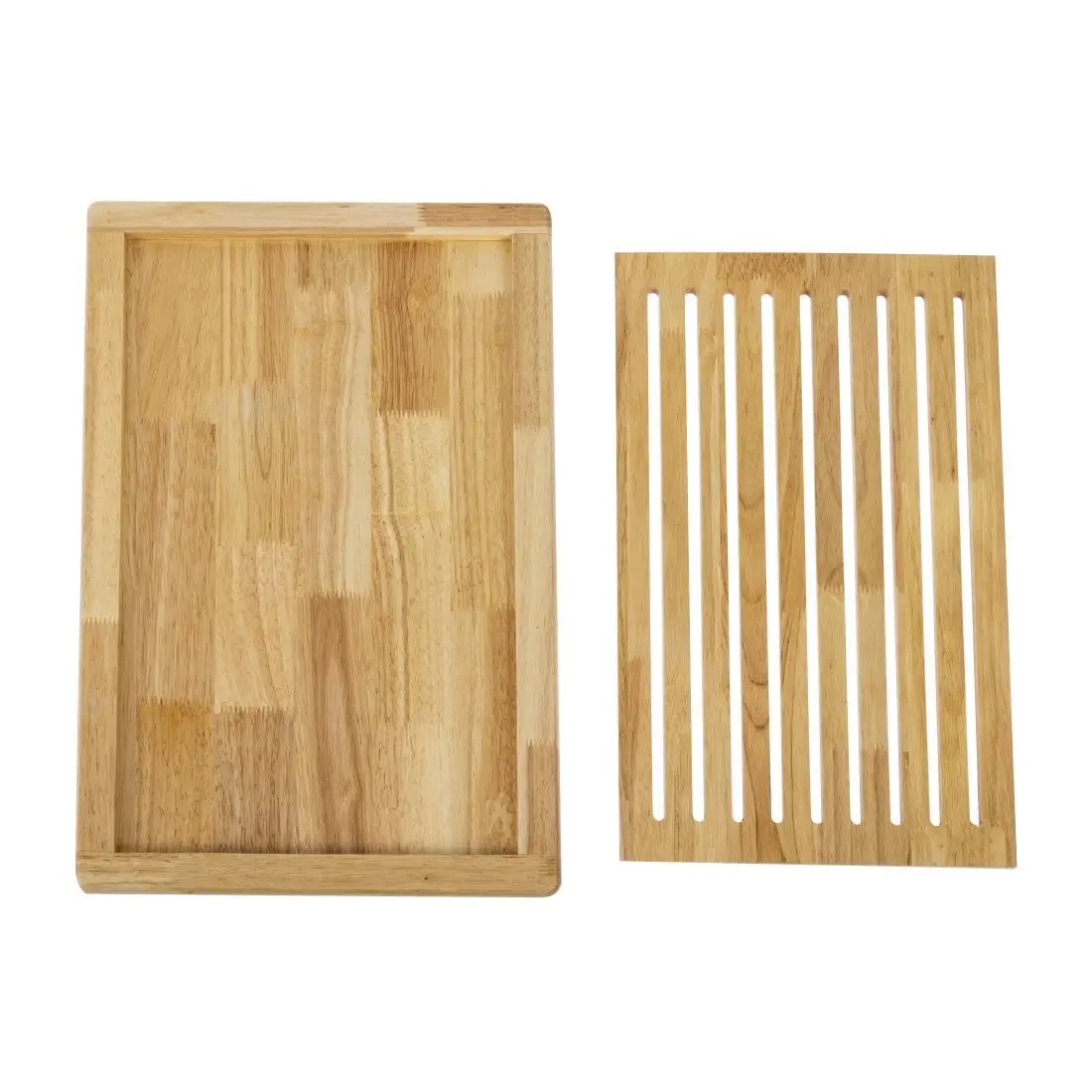 APS Thick Slatted Wooden Chopping Board 530x325mm CF029 - Image 4