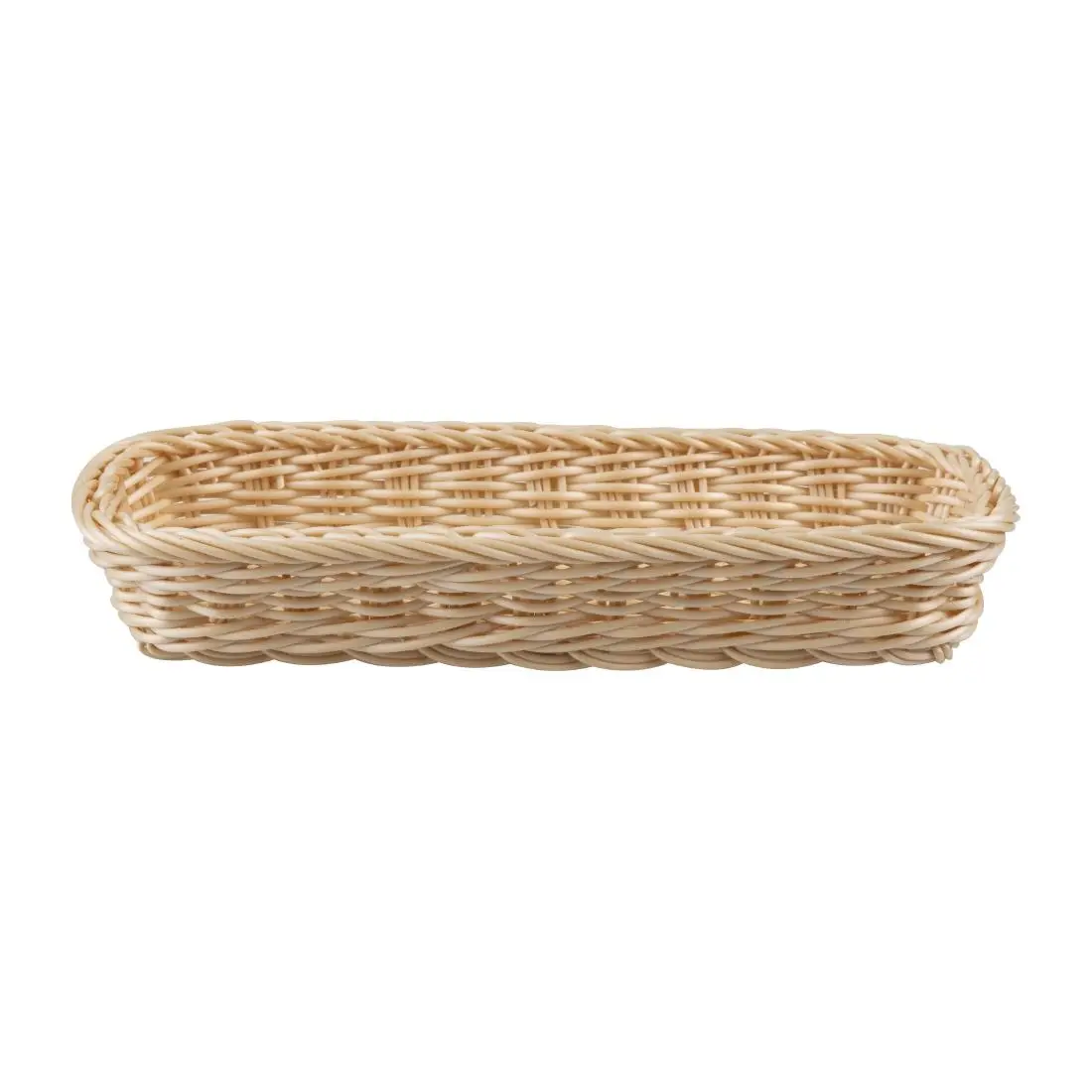 APS Polypropylene Rectangular Rattan Basket 270x100mm CF301 - Image 3