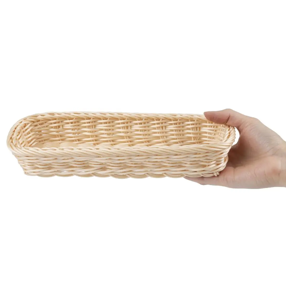 APS Polypropylene Rectangular Rattan Basket 270x100mm CF301 - Image 7