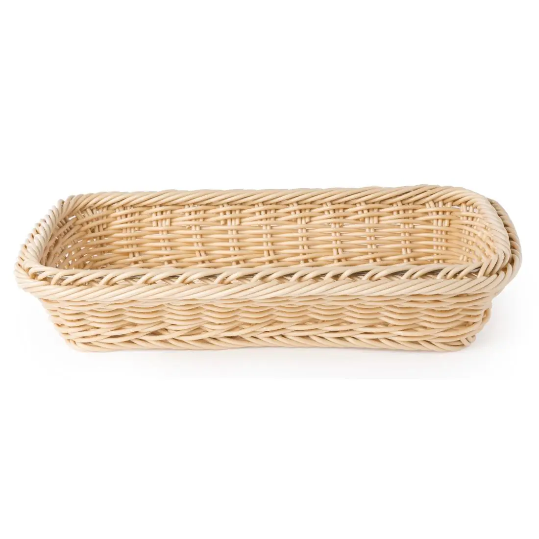 Polypropylene Natural Rattan Basket 1/3 GN CF304 - Image 2