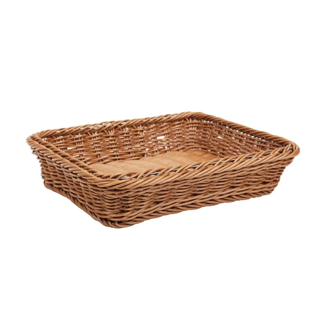 Polypropylene Brown Rattan Basket 1/2 GN CF306 - Image 2
