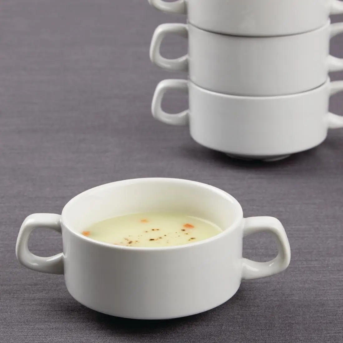Olympia Athena Stacking Soup Bowls 107mm (12 Pack) CF369 - Image 10