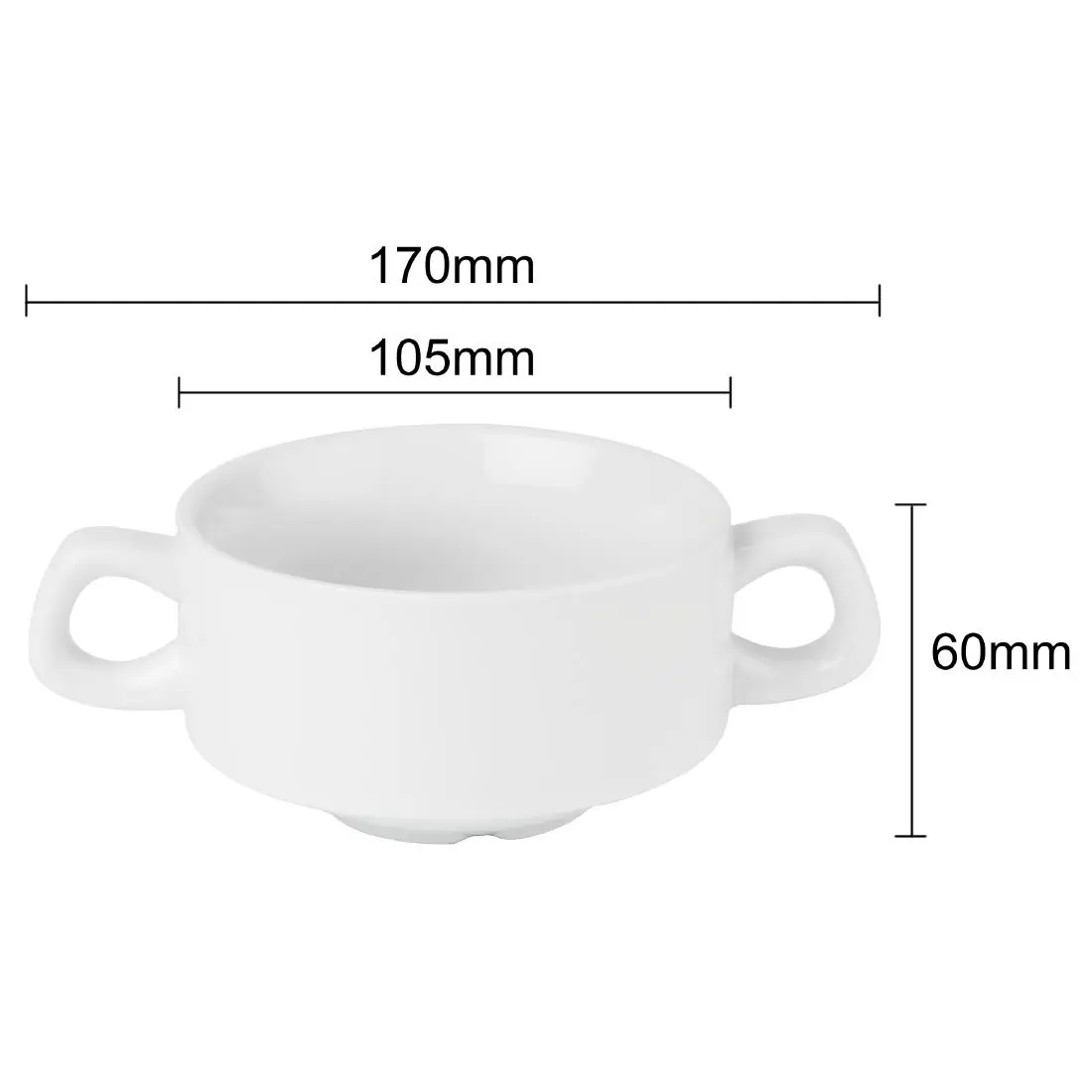 Olympia Athena Stacking Soup Bowls 107mm (12 Pack) CF369 - Image 11