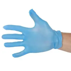 Hygiplas Powder-Free Vinyl Gloves Blue Medium (100 Pack) CF403-M