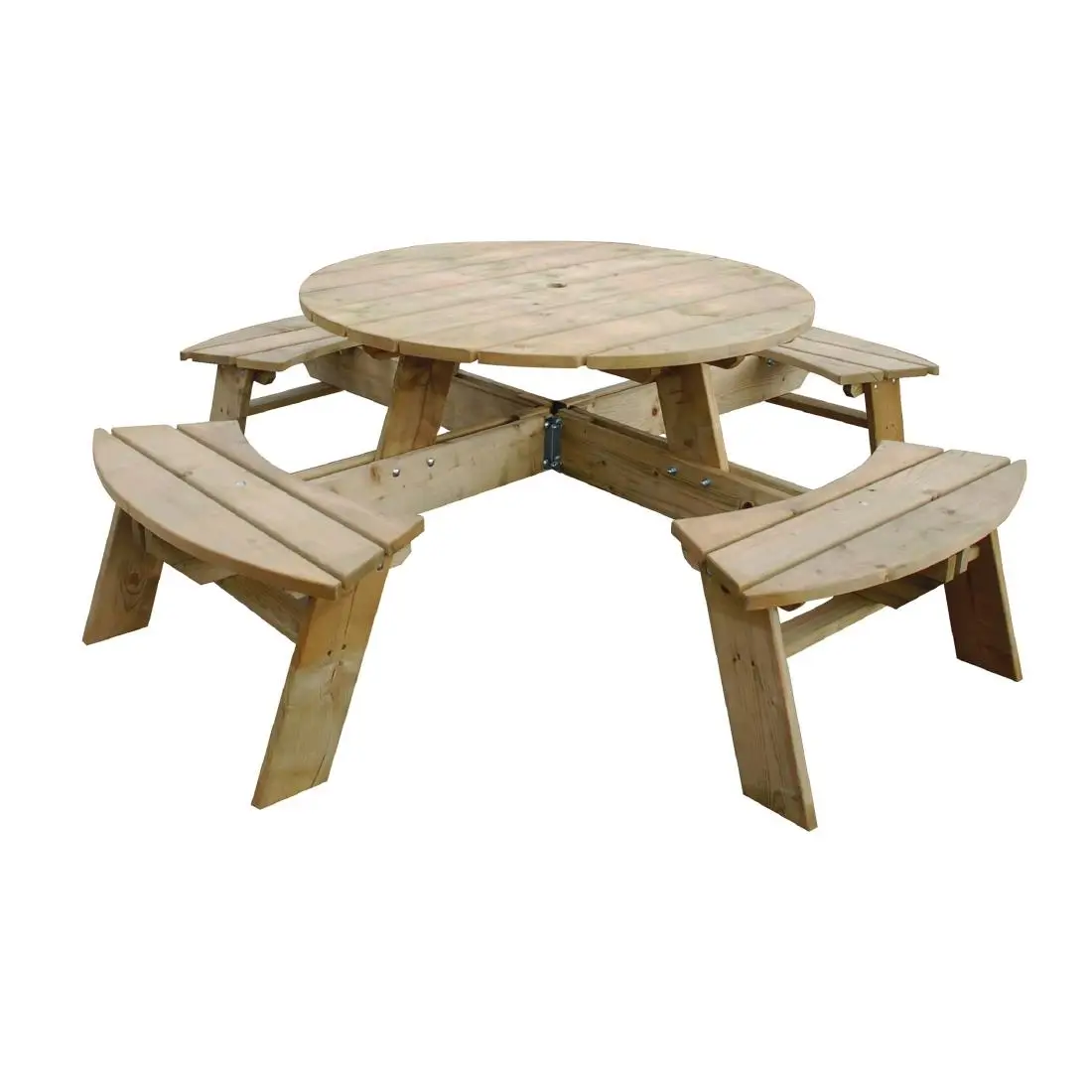 Rowlinson Round Wooden Picnic Table 6.5ft CG097