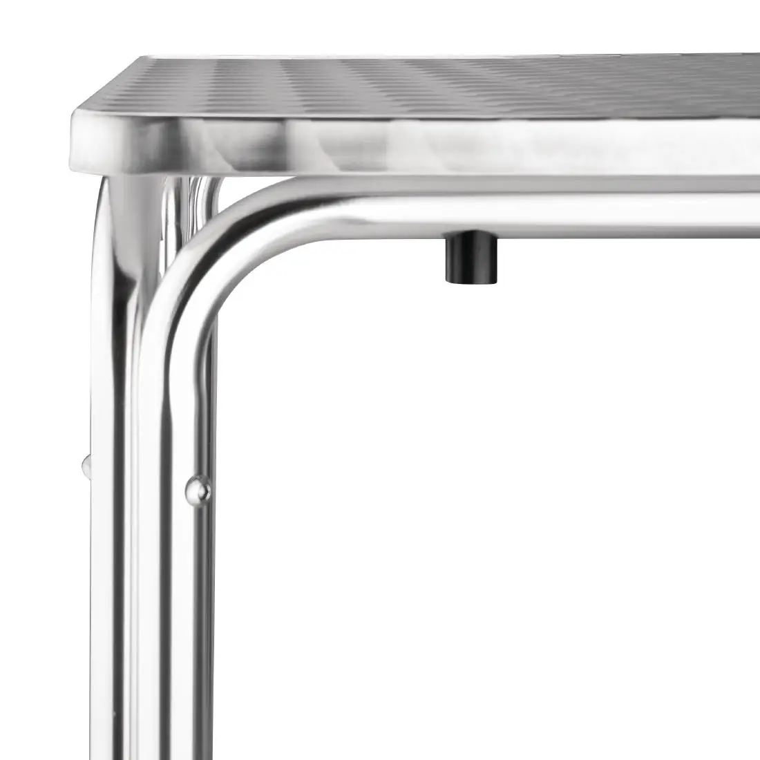 Bolero Steel and Aluminium Square Leg Table 600mm CG837 - Image 2