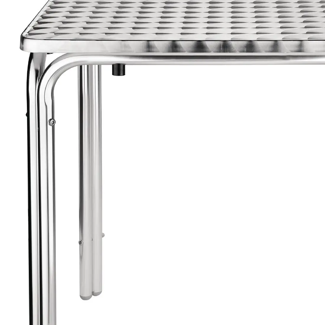 Bolero Steel and Aluminium Square Leg Table 600mm CG837 - Image 3