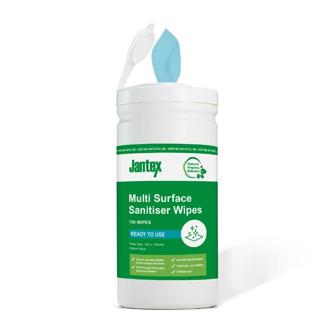 Probe Sanitiser Wipes Starter Tub 130mm (100 Pack)