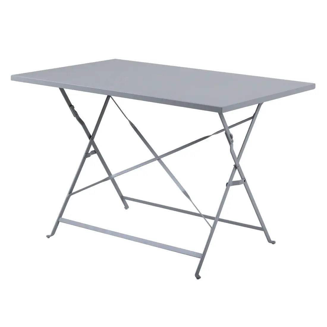 Bolero Perth Pavement Style Rectangular Folding Table Grey 1100x700mm CH969