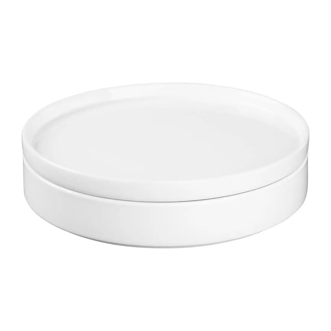 Olympia Whiteware Flat Round Plates 268mm (4 Pack) FW814 - Image 3