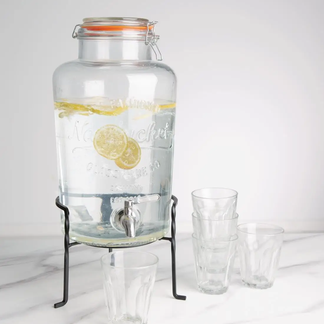 Olympia Nantucket Style Drink Dispenser with Wire Stand 8.5Ltr CK939 - Image 5
