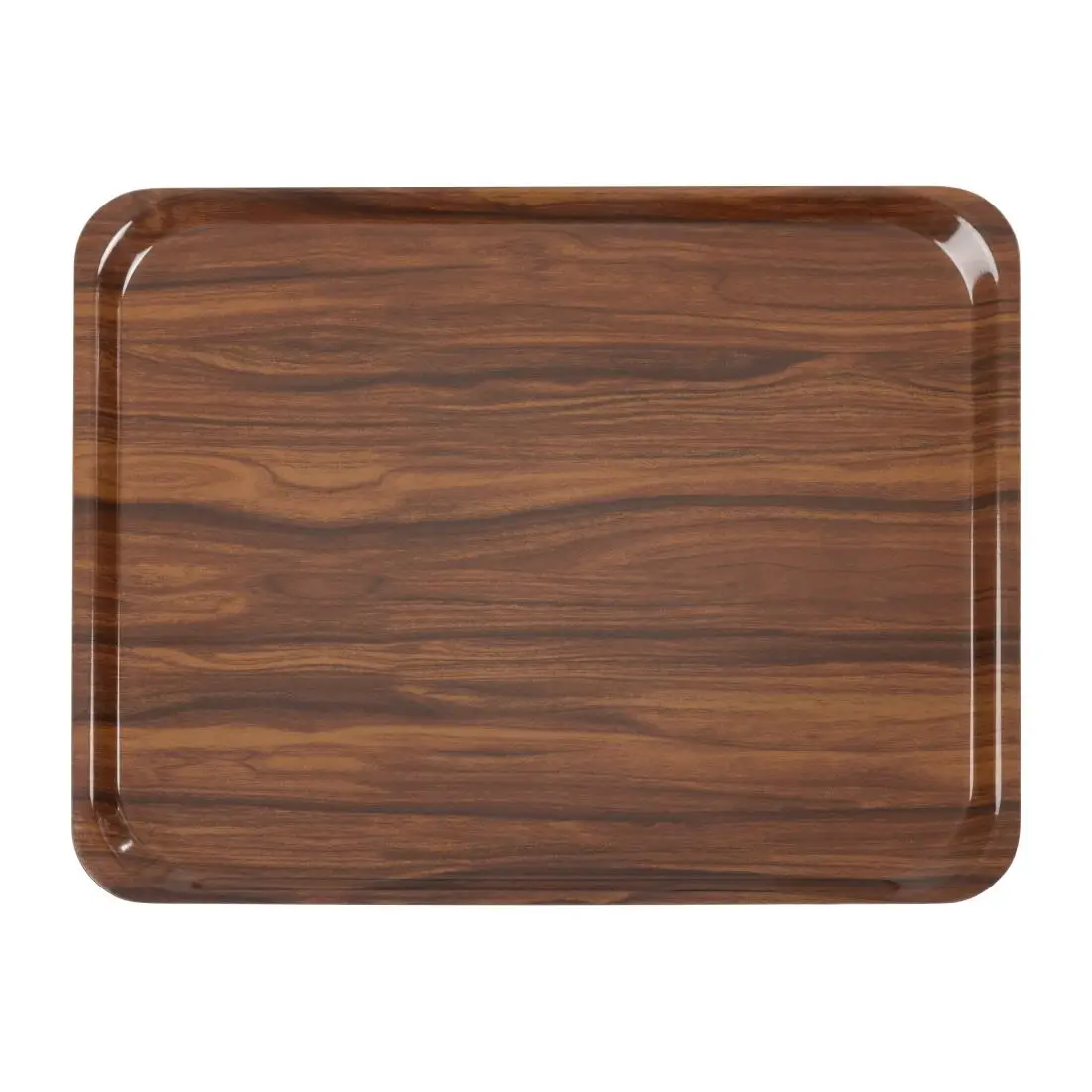 Cambro Capri Melamine Rectangular Trays Walnut 360x460mm (24 Pack) CL702