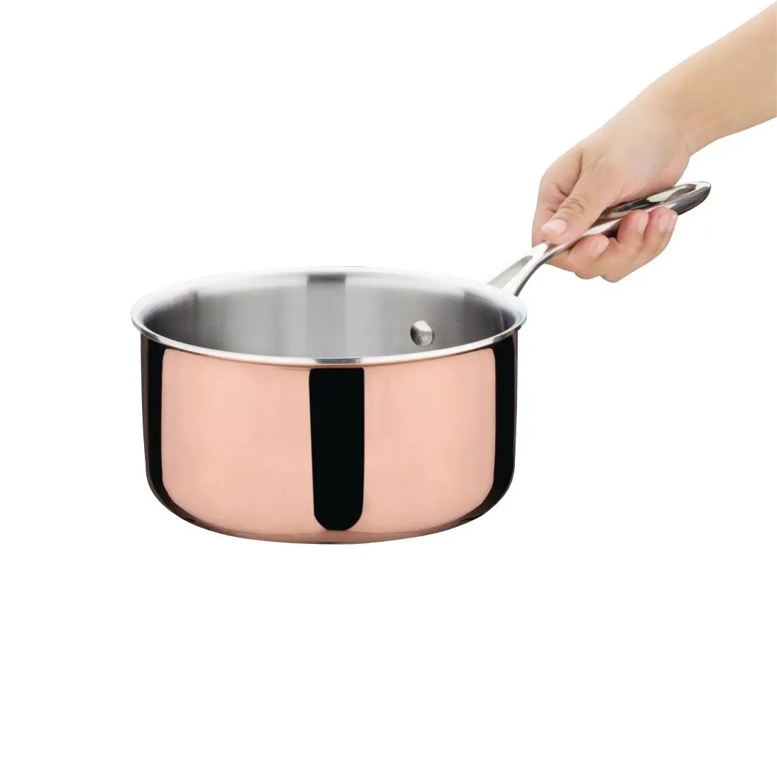 Vogue Copper Tri-Wall Saucepan 18cm CM675 - Image 3