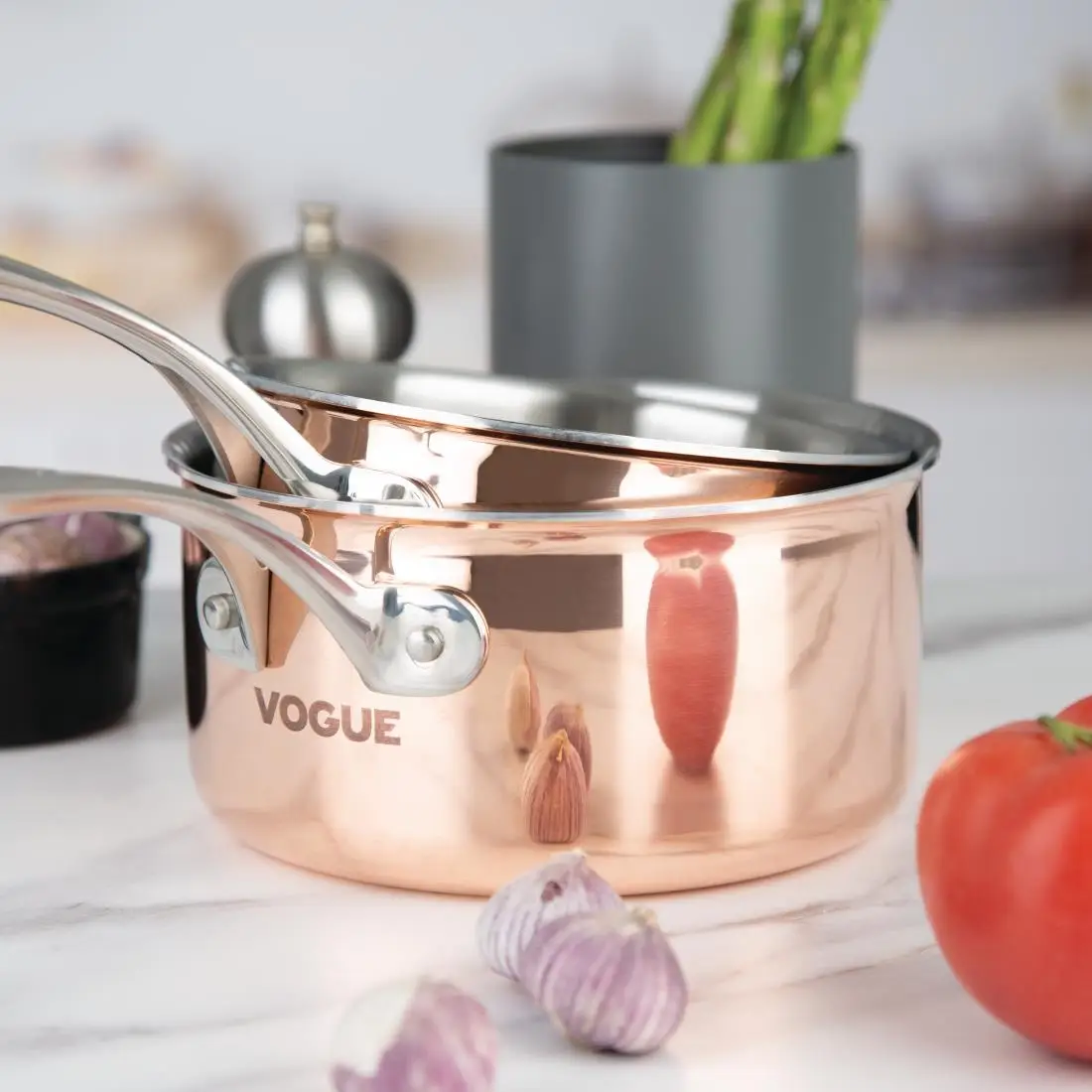 Vogue Copper Tri-Wall Saucepan 18cm CM675 - Image 7