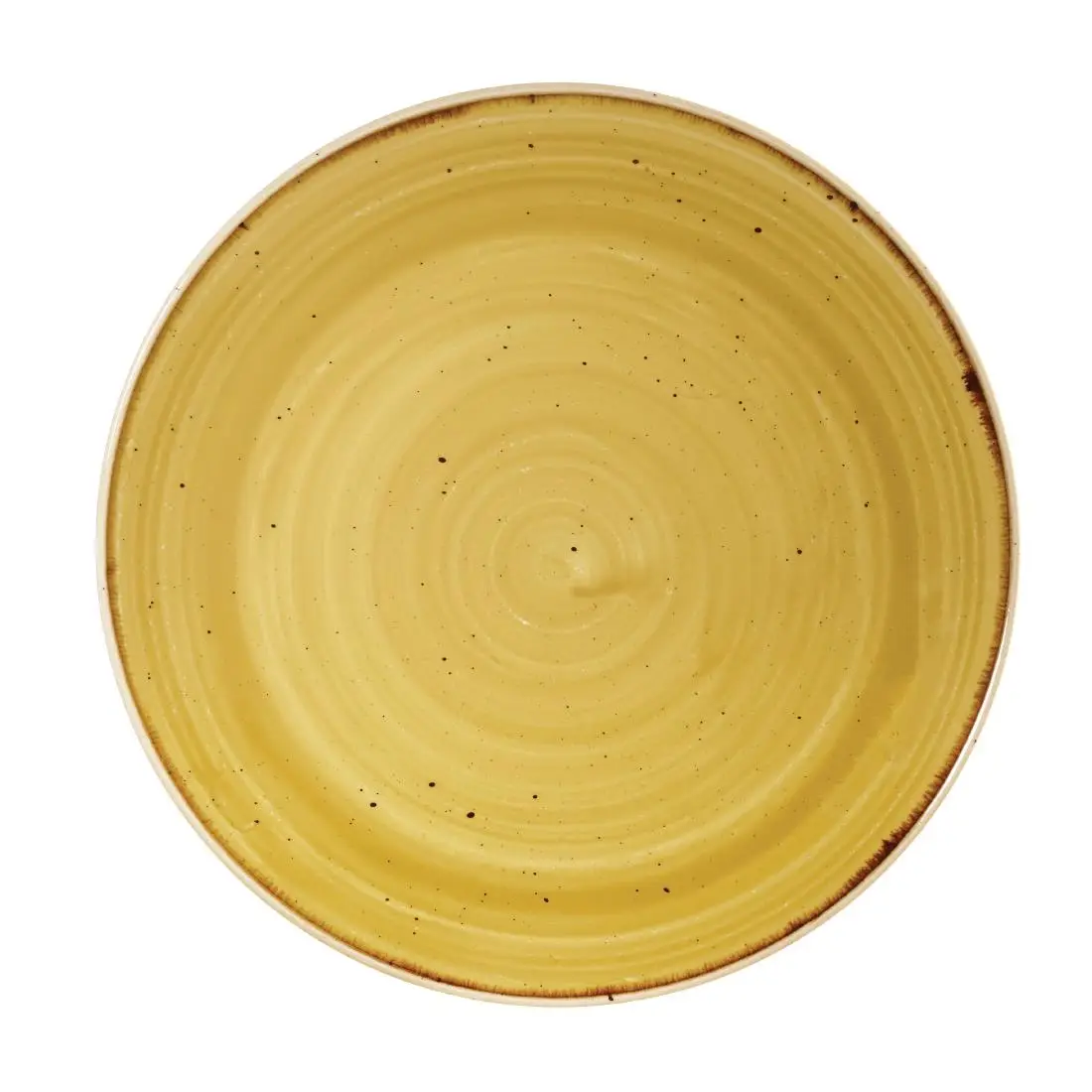 Churchill Stonecast Round Coupe Plates Mustard Seed Yellow 165mm (12 Pack) CN312