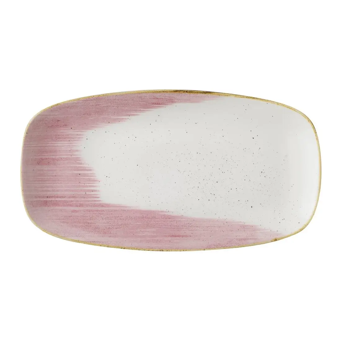 Churchill Stonecast Accents Chefs Oblong Plates Petal Pink 355x189mm (6 Pack) CU649