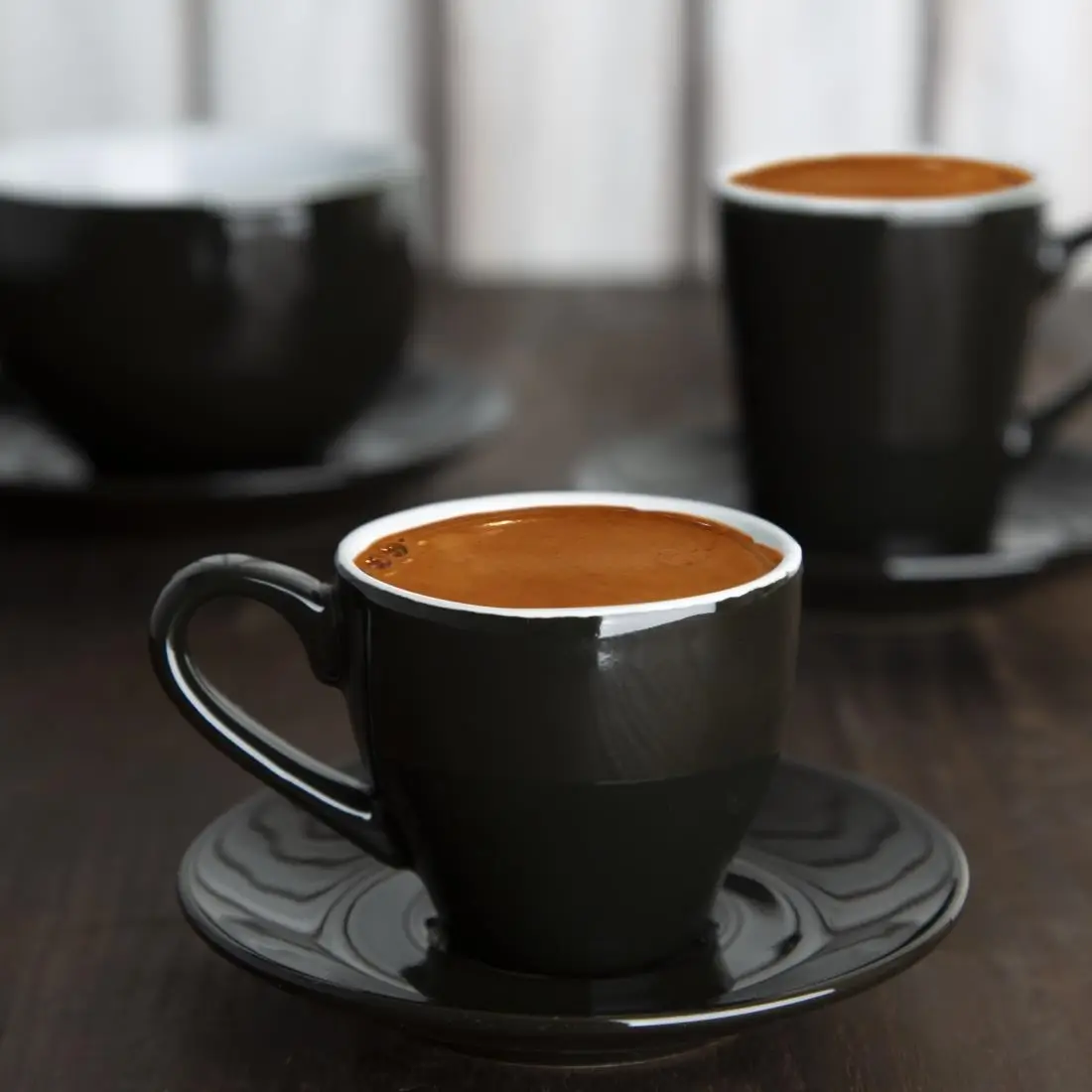 Olympia Cafe Espresso Cups Black 100ml (12 Pack) CU952 - Image 16