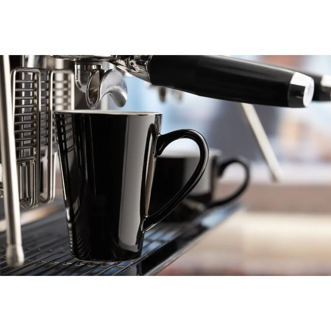 Olympia Cafe Latte Cups Black 340ml (12 Pack) CU957 - Image 10