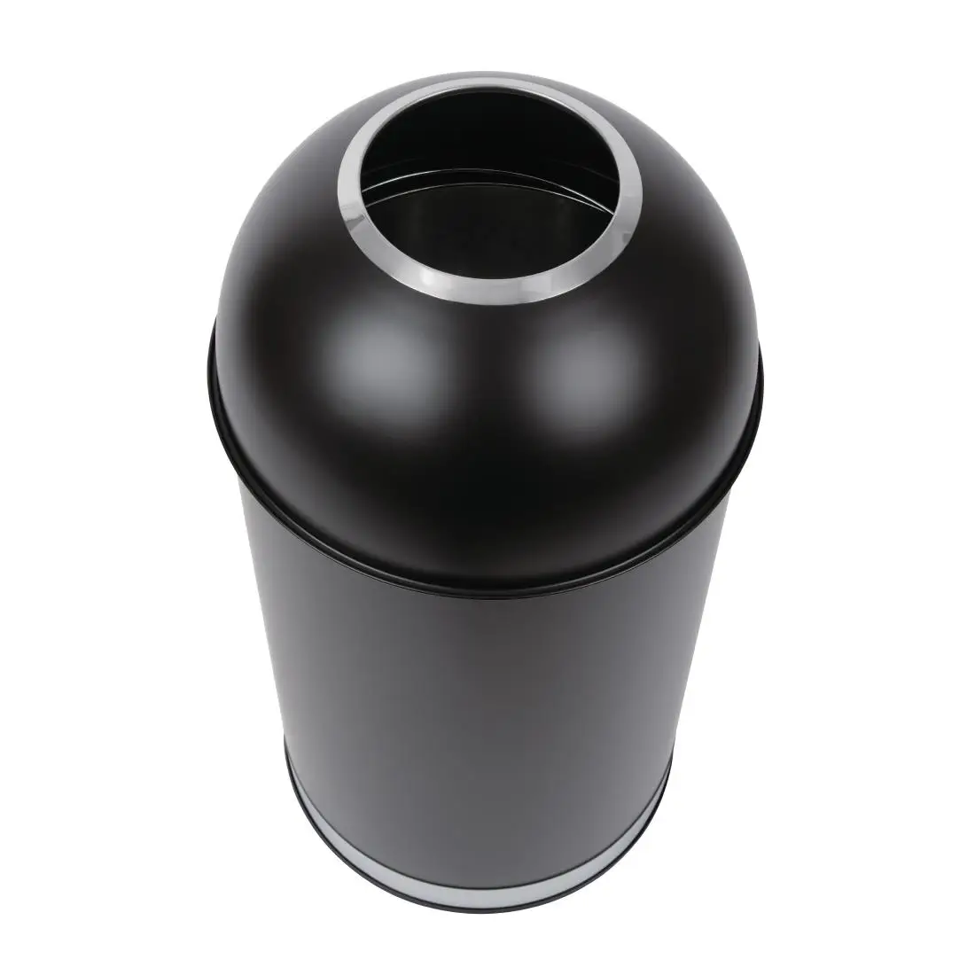 Bolero Bullet Bin with Open Top Lid Black 40Ltr CW954 - Image 2