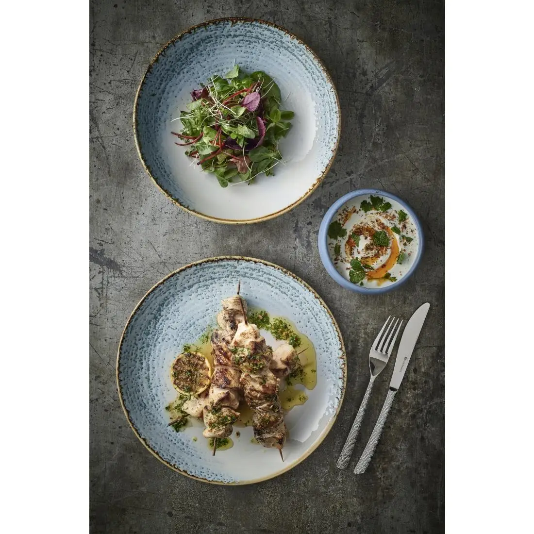 Churchill Homespun Accents Aquamarine Evolve Coupe Plates 165mm (12 Pack) CX672 - Image 2