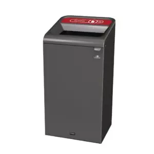 Rubbermaid Configure Recycling Bin with Plastic Recycling Label Red 87Ltr CX964