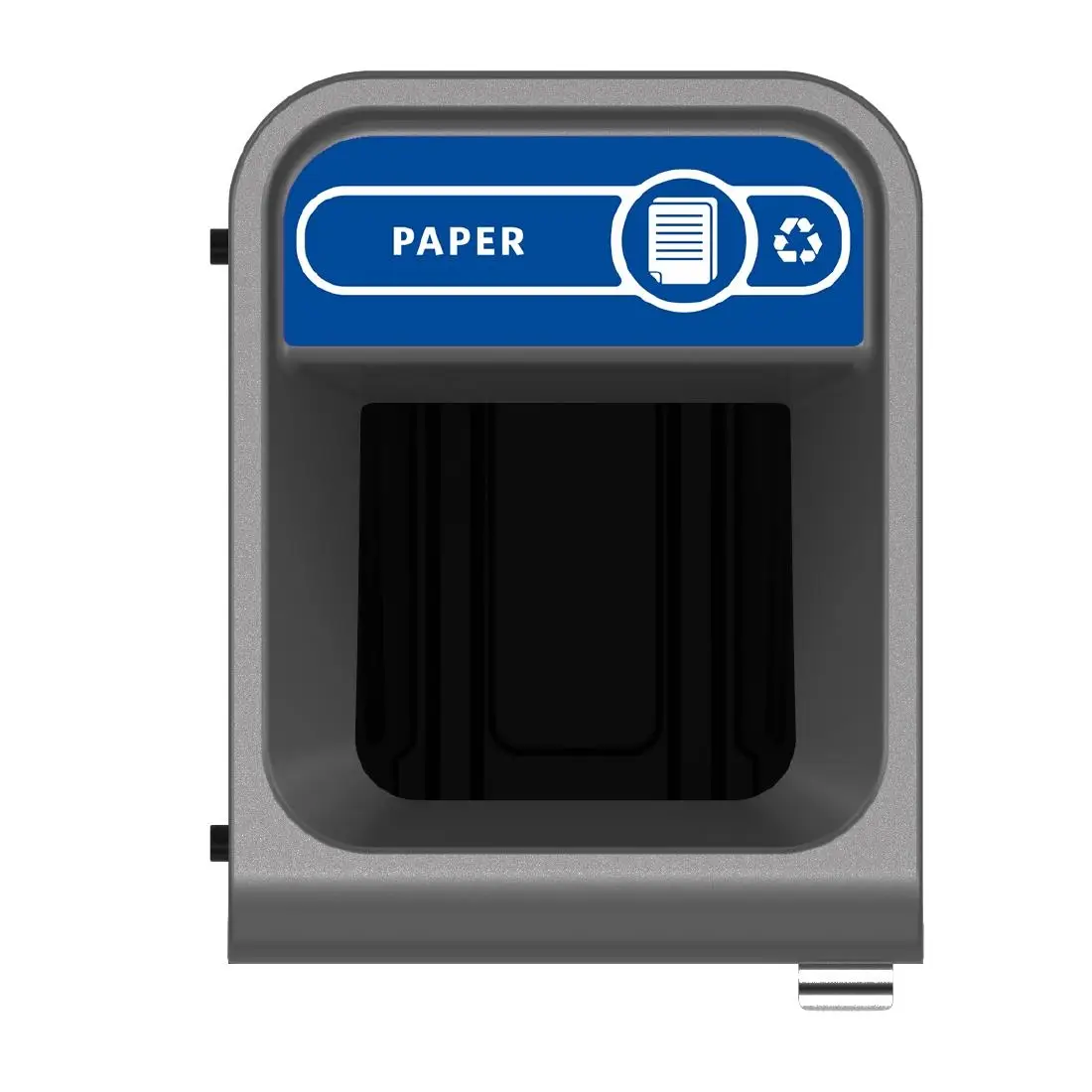 Rubbermaid Configure Recycling Bin with Paper Recycling Label Blue 57Ltr CX975 - Image 2