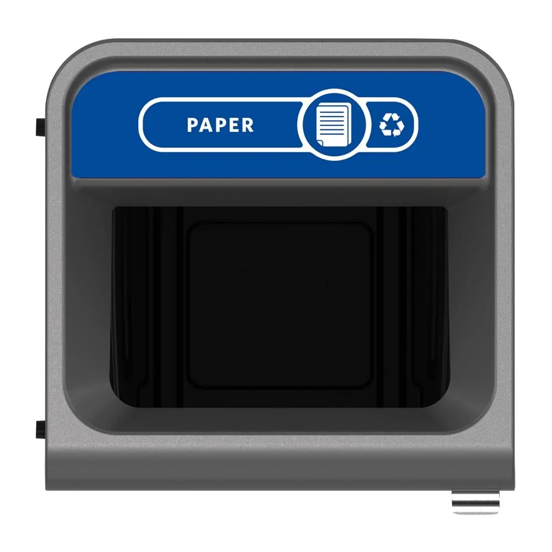 Rubbermaid Configure Recycling Bin with Paper Recycling Label Blue 87Ltr CX976 - Image 2