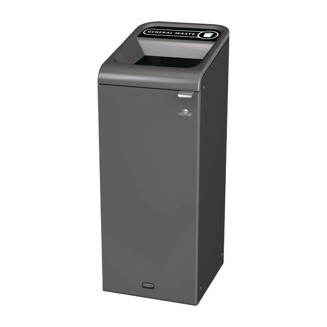 Rubbermaid Configure Recycling Bin with General Waste Label Black 57Ltr CX978