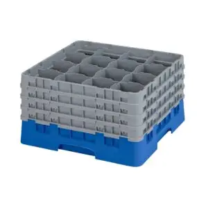 Cambro Camrack Blue 16 Compartments Max Glass Height 238mm CZ166