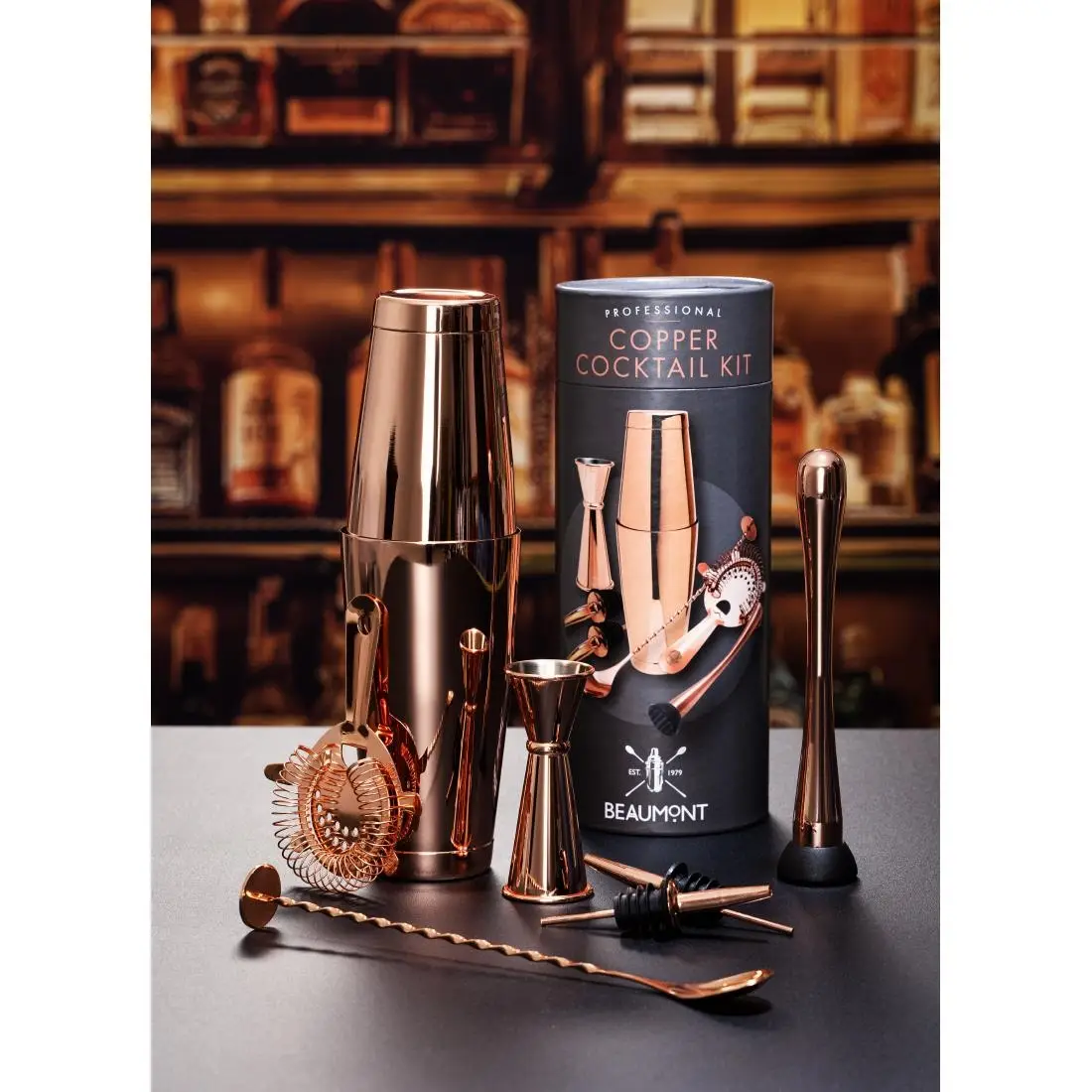 Beaumont 8-Piece Cocktail kit Copper CZ482 - Image 3