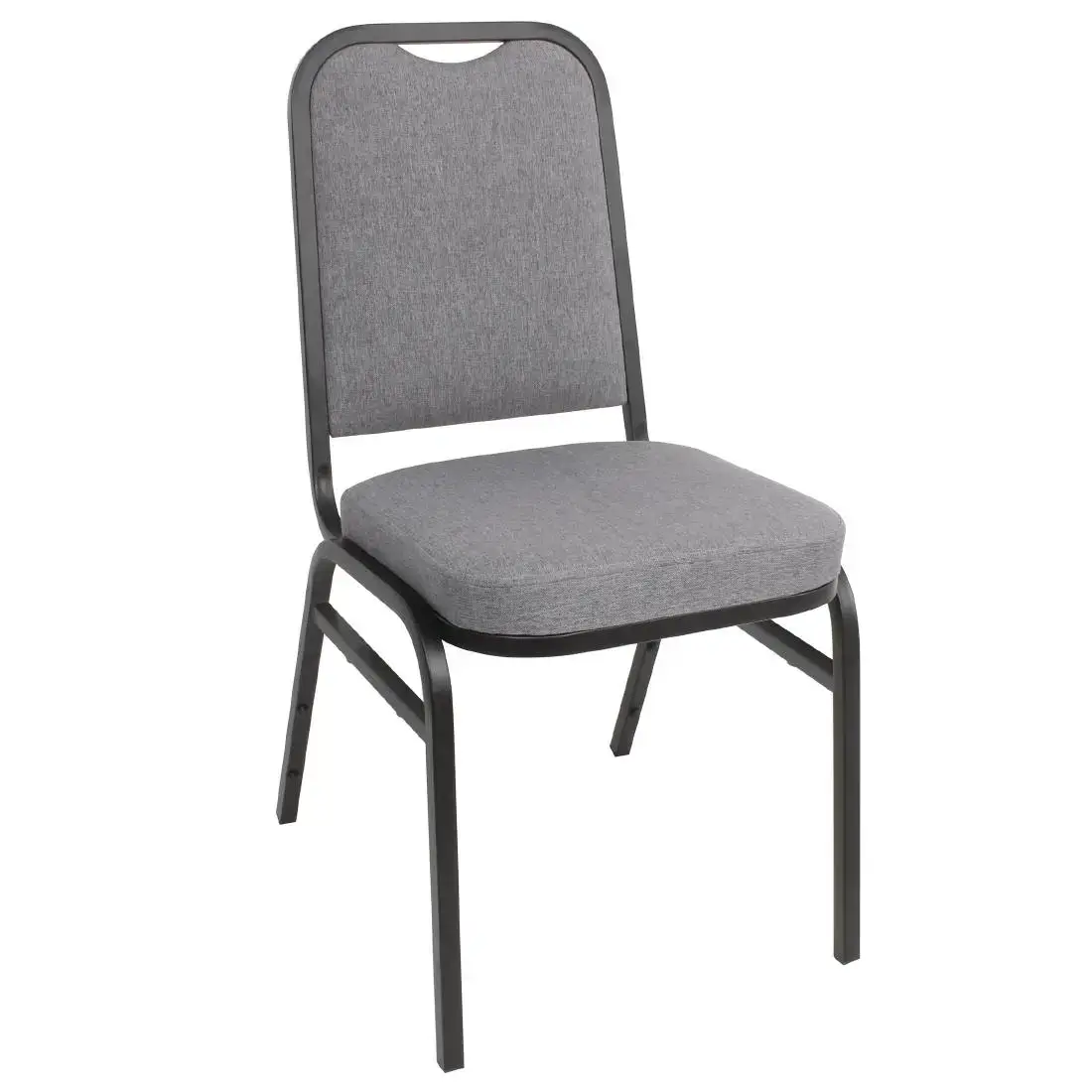 Bolero Square Back Banquet Chairs Black & Grey (4 Pack) DA602