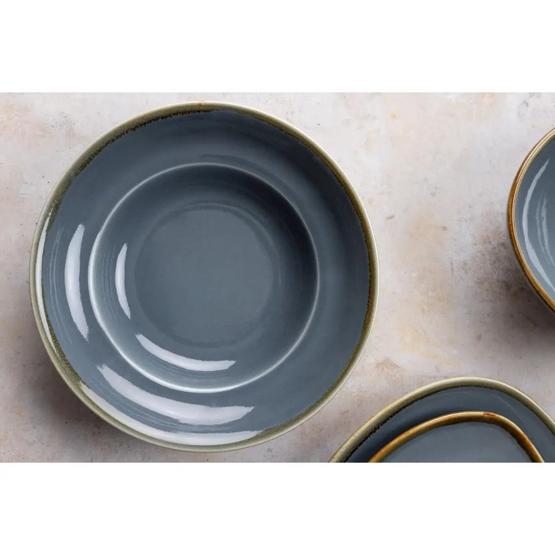 Olympia Kiln Pasta Bowls Ocean 250mm (4 Pack) DC305 - Image 6