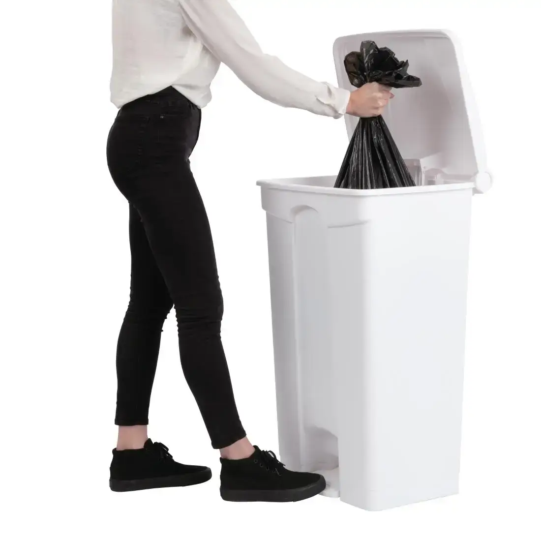 Jantex Pedal Bin White 87Ltr DC713 - Image 6