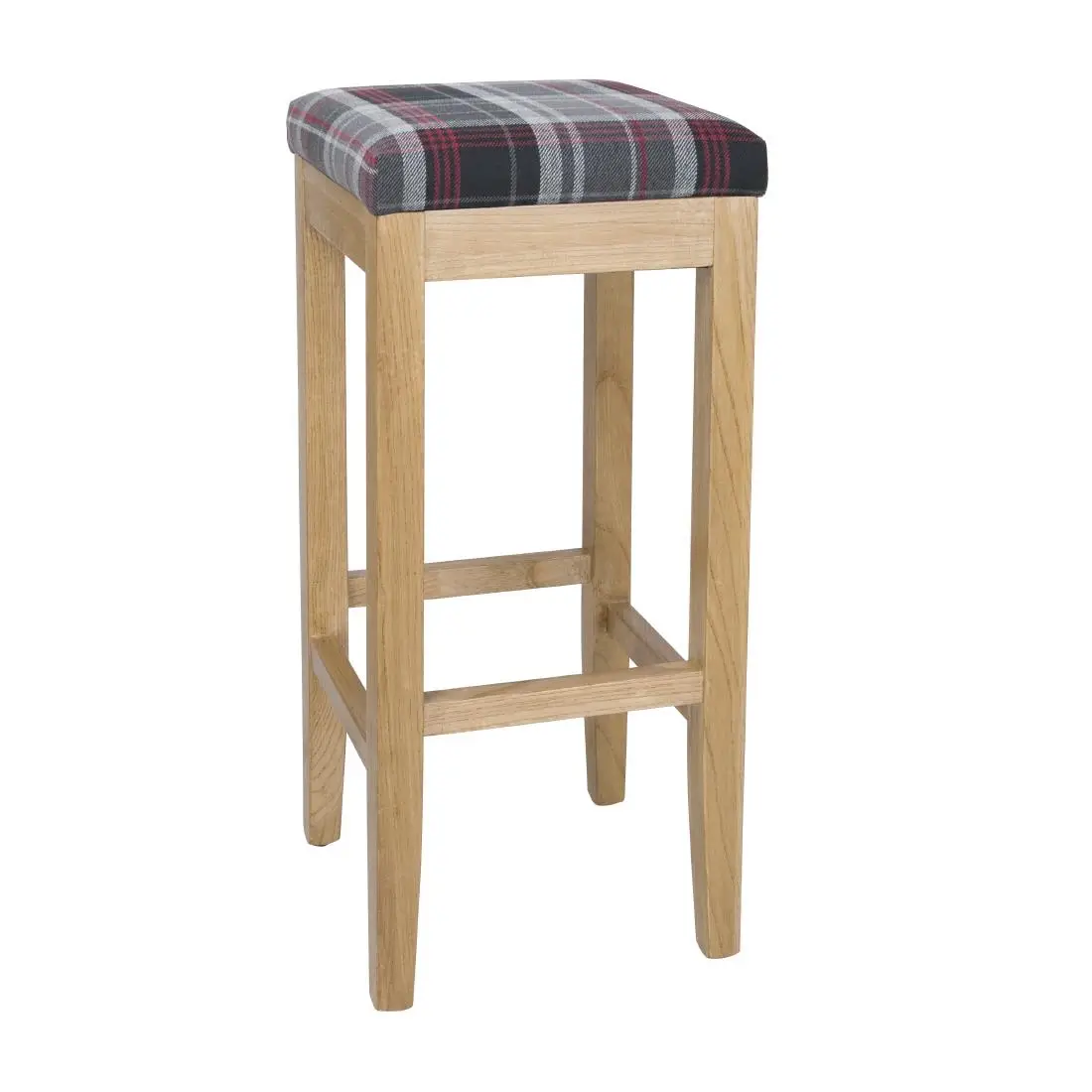 Bolero Austin High Stool Grey Tartan (Single) DC827