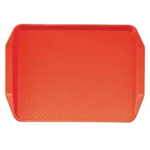 Cambro PP Rectangular Handled Fast Food Tray Red 300x430mm DE315