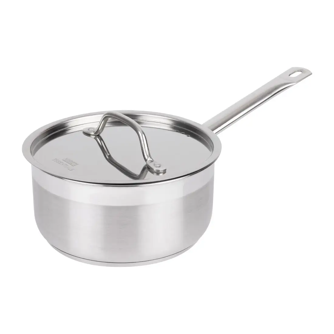 Nisbets Essentials Stainless Steel Saucepan with Lid 20cm DF671